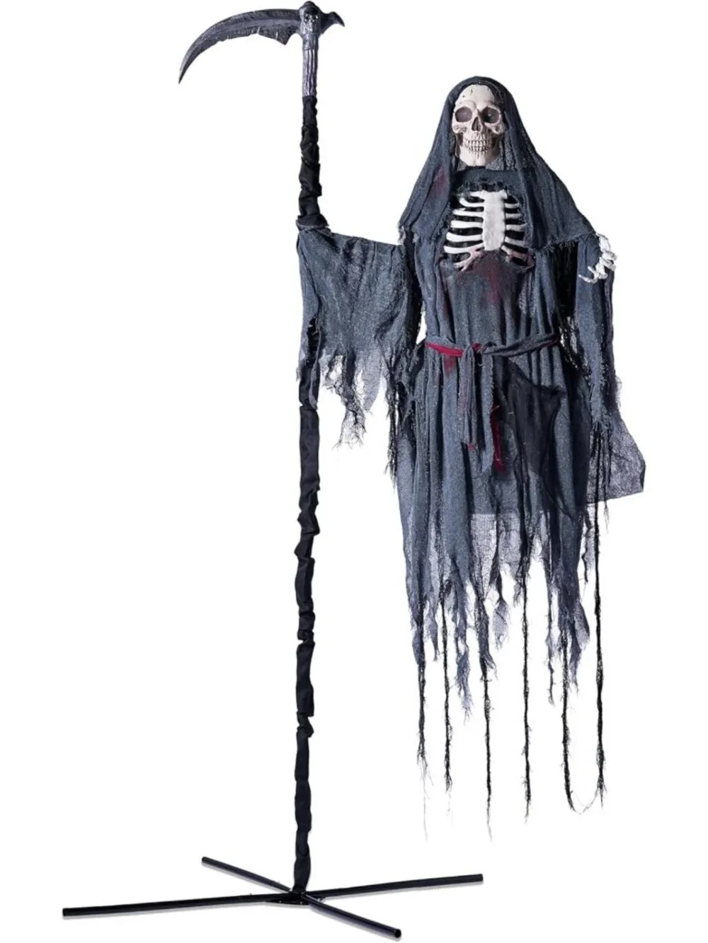 6 Ft Animated Flying Grim Reaper Halloween Decor with Sickle & Spooky Sounds